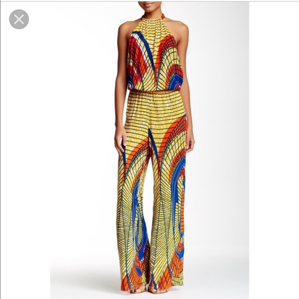 Indah Tand Halter Low Back Jumpsuit